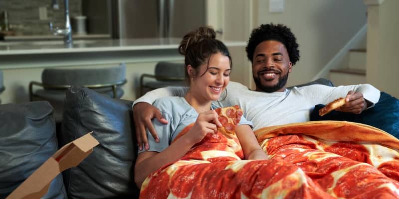 Pizza Hut and Gravity Blanket Made a Weighted Pizza Blanket